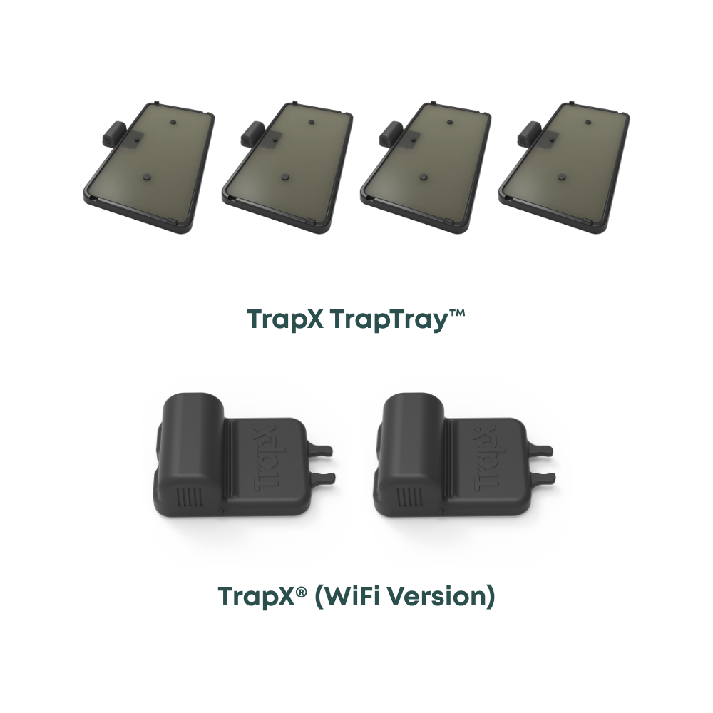 TrapX® WiFi Dual Device Bundle – 2-Room Smart Rodent Monitoring Kit
