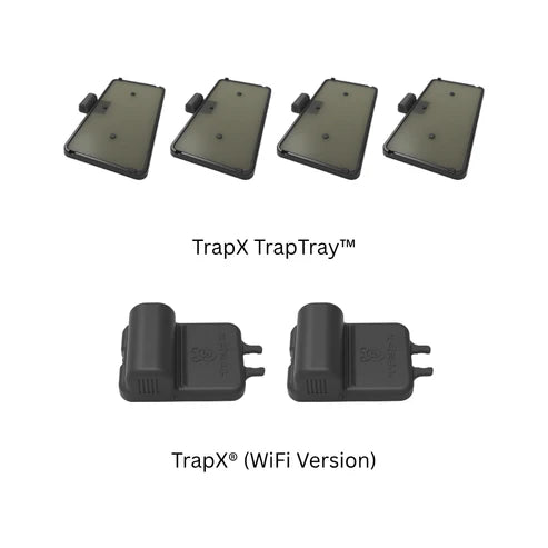 TrapX® WiFi Dual Device Bundle – 2-Room Smart Rodent Monitoring Kit